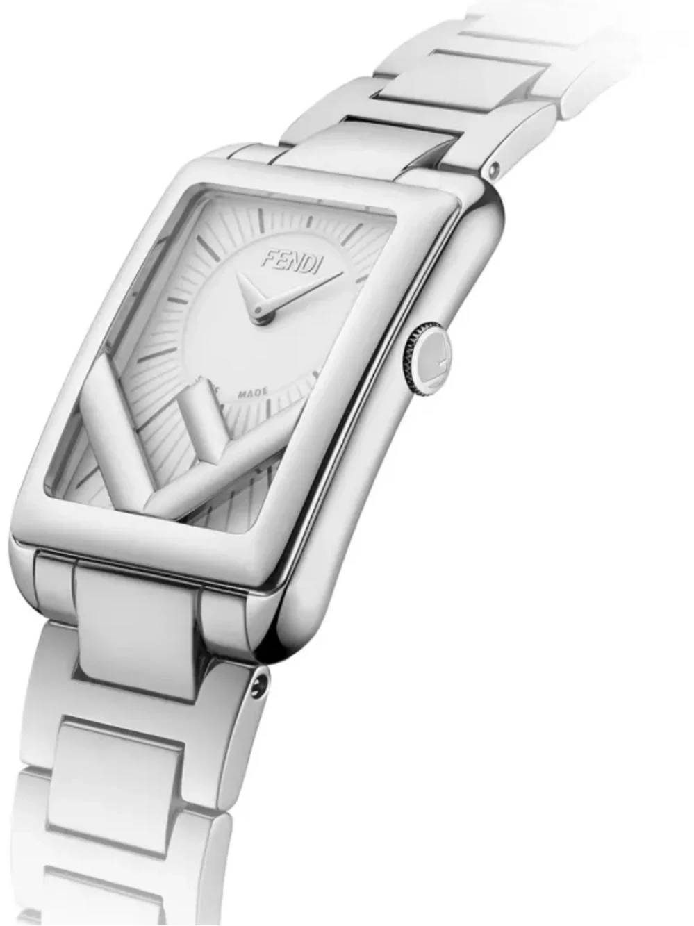 Fendi Stainless Steel White Dial Bracelet Watch